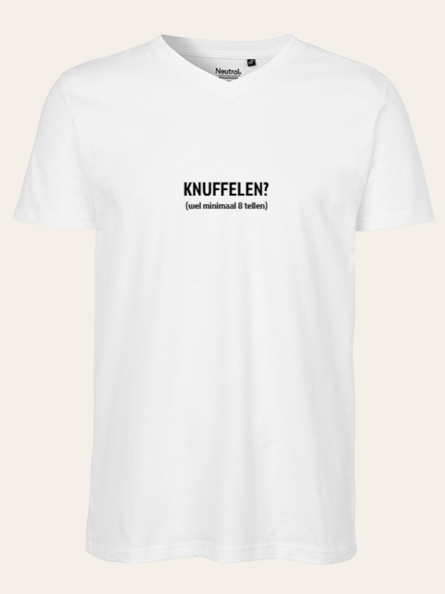 T-shirt bedrukt KNUFFELEN?